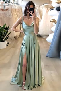 Foto 2 | Foto 2 | Vestido De Dama De Honor Monvelli De Satén Amarillo Mostaza Largo Para Mujer - Venta Internacional.