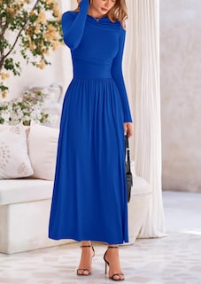 Foto 7 | Foto 7 | Vestido Largo Prettygarden Para Mujer, Primavera De 2025, Fruncido, Azul Real - Venta Internacional.