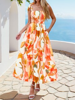 Foto 4 | Foto 4 | Vestido De Verano Prettygarden Floral Sin Mangas Maxi Rosa Para Mujer - Venta Internacional.
