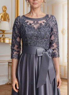 Foto 5 | Foto 5 | Vestido Raomiao Para Madre Del Novio Con Apliques De Encaje Satinado Marfil - Venta Internacional.