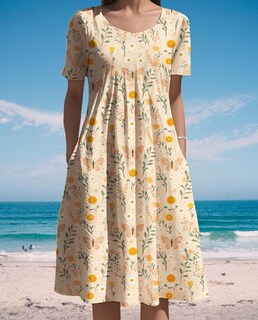 Foto 3 | Foto 3 | Vestido Medlor Para Mujer Bohemio Manga Corta Estampado Floral 2025 - Venta Internacional.