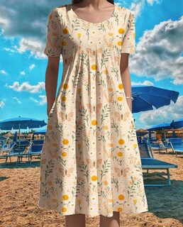 Foto 5 | Foto 5 | Vestido Medlor Para Mujer Bohemio Manga Corta Estampado Floral 2025 - Venta Internacional.