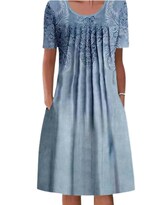 Vestido Medlor Para Mujer Con Estampado Floral Bohemio De Manga Corta 2025 - Venta Internacional.