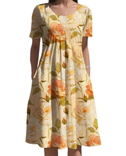 Foto 1 | Foto 1 | Vestido Medlor Para Mujer Bohemio Manga Corta Estampado Floral 2025 - Venta Internacional.
