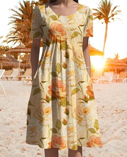 Foto 4 | Foto 4 | Vestido Medlor Para Mujer Bohemio Manga Corta Estampado Floral 2025 - Venta Internacional.