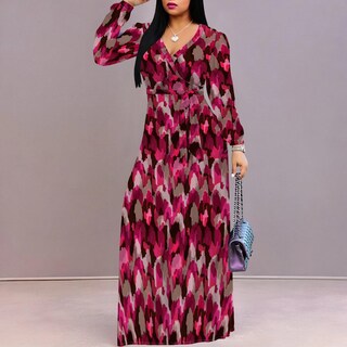 Foto 5 | Foto 5 | Vestido Largo Pinkpatty Para Mujer Manga Larga Cuello En V - Venta Internacional.