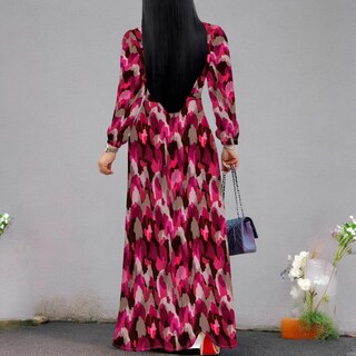 Foto 6 | Foto 6 | Vestido Largo Pinkpatty Para Mujer Manga Larga Cuello En V - Venta Internacional.