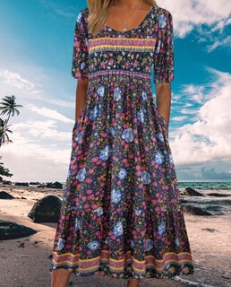 Foto 6 | Foto 6 | Vestido Largo Medlor Con Estampado Floral Bohemio Para Mujer 2025 - Venta Internacional.
