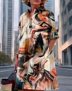 Foto 3 | Foto 3 | Vestido Camisero Zhyaj Holgado para Mujer - Venta Internacional