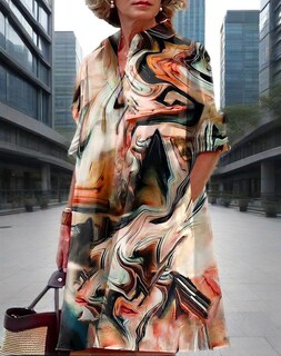 Foto 5 | Foto 5 | Vestido Camisero Zhyaj Holgado para Mujer - Venta Internacional