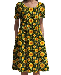 Foto 1 | Foto 1 | Vestido Medlor Para Mujer Con Estampado Floral Bohemio De Verano Y Bolsillos - Venta Internacional.