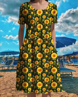 Foto 5 | Foto 5 | Vestido Medlor Para Mujer Con Estampado Floral Bohemio De Verano Y Bolsillos - Venta Internacional.