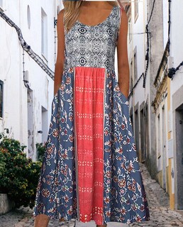 Foto 4 | Foto 4 | Vestido Medlor Boho Para Mujer 2025 Verano Sin Mangas Estampado Floral - Venta Internacional.