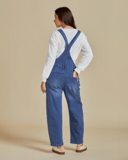 Foto 2 | Foto 2 | Mono De Mezclilla Luvamia, Holgado, Para Mujer, Color Azul Xl - Venta Internacional.