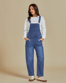 Foto 7 | Foto 7 | Mono De Mezclilla Luvamia, Holgado, Para Mujer, Color Azul Xl - Venta Internacional.