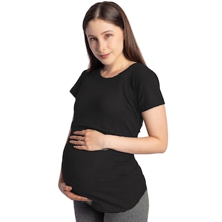 Foto 4 | Foto 4 | Mae Baby Blusas De Maternidad Y Lactancia Mujer Playeras De Manga Corta Ropa Moda Suave Embarazada Camisetas (negro, Grande)