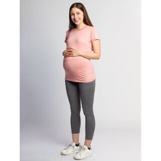 Foto 2 | Foto 2 | Mae Baby Blusas De Maternidad Y Lactancia Mujer Playeras De Manga Corta Ropa Suave Embarazada Camisetas (rosa Palo, Mediano)