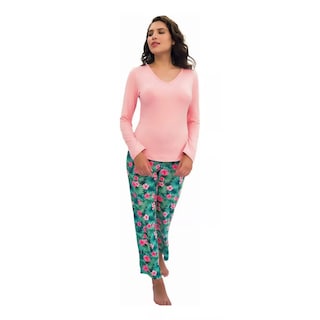 Foto 1 | Foto 1 | Pijama De Dama Para Verano I Love Shape Rosa Con Verde M9032rv Xg