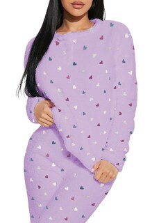 Foto 1 | Foto 1 | Pijama Shendy Vendy Conjunto 2 Piezas Elegante Invierno Afelpado Rosa Corazón para Mujer