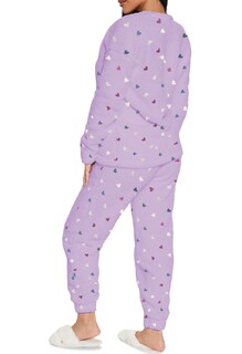 Foto 3 | Foto 3 | Pijama Shendy Vendy Conjunto 2 Piezas Elegante Invierno Afelpado Rosa Corazón para Mujer