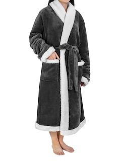 Foto 1 | Foto 1 | Forro Polar Sherpa Robe Pavilia Premium Para Mujer Con Ribete Satinado - Venta Internacional.