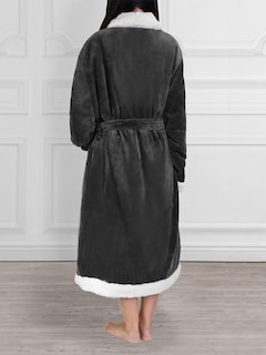 Foto 2 | Foto 2 | Forro Polar Sherpa Robe Pavilia Premium Para Mujer Con Ribete Satinado - Venta Internacional.