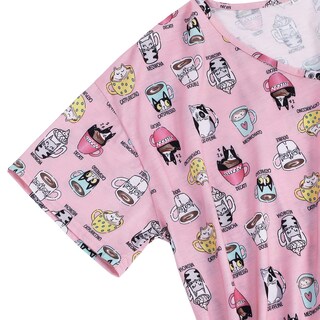 Foto 4 | Foto 4 | Conjunto De Pijama American Trends Para Mujer, Ropa De Dormir Rosa Con Forma De Gato, Talla L - Venta Internacional.