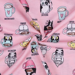Foto 7 | Foto 7 | Conjunto De Pijama American Trends Para Mujer, Ropa De Dormir Rosa Con Forma De Gato, Talla L - Venta Internacional.