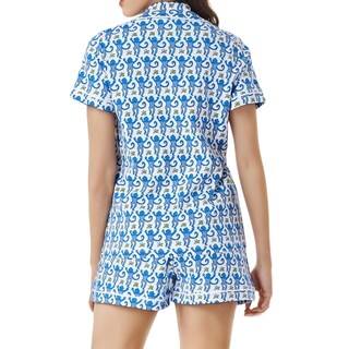 Foto 2 | Foto 2 | Conjunto De Pijama Para Mujer, Pantalones Cortos Con Botones, 2 Piezas, Monkey Bunny - Venta Internacional.