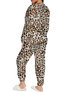 Foto 4 | Foto 4 | Pijama Para Mujer Shendy Vendy Conjunto 2 Piezas Elegante Invierno Afelpado Camel Leopardo Grande