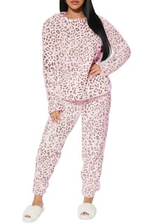 Foto 2 | Foto 2 | Pijama Para Mujer Shendy Vendy Conjunto 2 Piezas Elegante Invierno Afelpado Rosa Palido Manchas Mediano