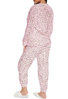 Foto 4 | Foto 4 | Pijama Para Mujer Shendy Vendy Conjunto 2 Piezas Elegante Invierno Afelpado Rosa Palido Manchas Mediano