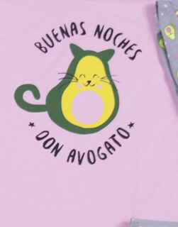 Foto 2 | Foto 2 | Pijama Para Dama Manga Corta “buenas Noches Don Avogato” Twins