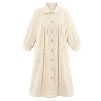 Forro Polar De Felpa Robe Collections Etc Con Botones En La Parte Delantera, Color Marfil, Xl, Mujer - Venta Internacional.