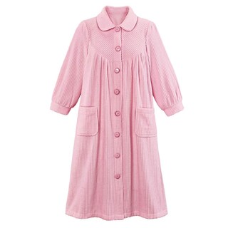 Foto 1 | Foto 1 | Botones De Felpa Suave Con Botones En La Parte Delantera Y Bolsillos De Robe Collections Etc, Color Rosa - Venta Internacional.