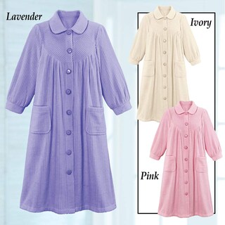 Foto 4 | Foto 4 | Forro Polar De Felpa Robe Collections Etc Con Botones En La Parte Delantera, Color Lavanda - Venta Internacional.