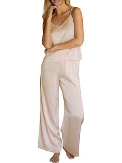 Foto 1 | Foto 1 | Conjunto De Pijama Cupshe Para Mujer, Seda Satinada, Sin Mangas, Champán S - Venta Internacional.