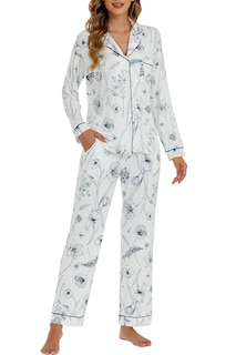 Foto 1 | Foto 1 | Conjunto de Pijama Lubot para Mujer Pijama de Viscosa de Bambú 2 Piezas - Venta Internacional