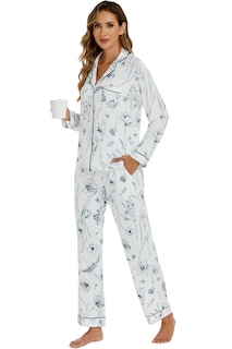 Foto 3 | Foto 3 | Conjunto de Pijama Lubot para Mujer Pijama de Viscosa de Bambú 2 Piezas - Venta Internacional