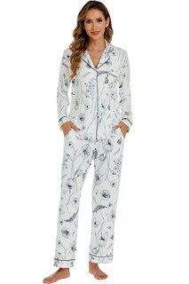 Foto 4 | Foto 4 | Conjunto de Pijama Lubot para Mujer Pijama de Viscosa de Bambú 2 Piezas - Venta Internacional