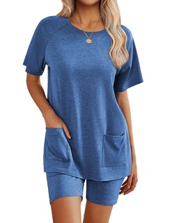 Foto 1 | Foto 1 | Lounge Set Ekouaer 2025 - Trajes De Verano Para Mujer, Manga Corta - Venta Internacional.