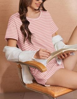 Foto 3 | Foto 3 | Conjunto De Pijama Ekouaer Para Mujer, Cuello Redondo, Manga Corta - Venta Internacional.