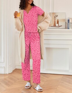 Foto 3 | Foto 3 | Conjunto De Pijama Ekouaer Para Mujer, Manga Corta, Pantalones Largos, Xxl - Venta Internacional.
