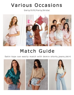 Foto 5 | Foto 5 | Conjunto De Pijama Ekouaer De Satén De Seda Para Mujer, Color Rojo Vino, Talla M - Venta Internacional.