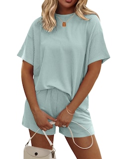 Foto 1 | Foto 1 | Conjunto De Pijama Ekouaer Para Mujer De Manga Corta Con Bolsillos - Venta Internacional.