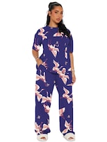 Pijama Mujer Conjunto Elegante Camisa Pantalon Shendy Vendy Azul Oscuro