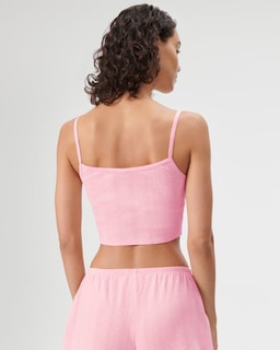 Foto 2 | Foto 2 | Camiseta Sin Mangas Florence De Mills Cozy Crush Sweet Pointelle Pink - Venta Internacional.