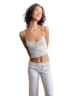 Foto 1 | Foto 1 | Camiseta Sin Mangas Florence De Mills Cozy Crush Sweet Pointelle Grey - Venta Internacional.