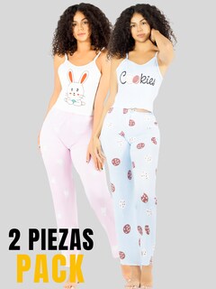 Foto 5 | Foto 5 | Set De 2 Conjunto Pijama Mujer Blusa Y Pantalón Dama Pij-089-px2 Variedad De Diseños Piyama Pyjama