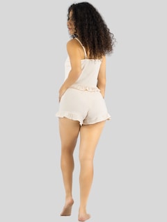 Foto 3 | Foto 3 | Ropa Para Dormir Mujer Verano Short + Blusa Fresca Pij-092 Beige Pijama Fresca